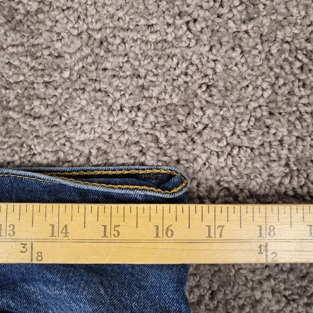 Levi's 505 Regular Fit Jeans Mens 34x34 Blue Distressed Straight Leg‎ Denim